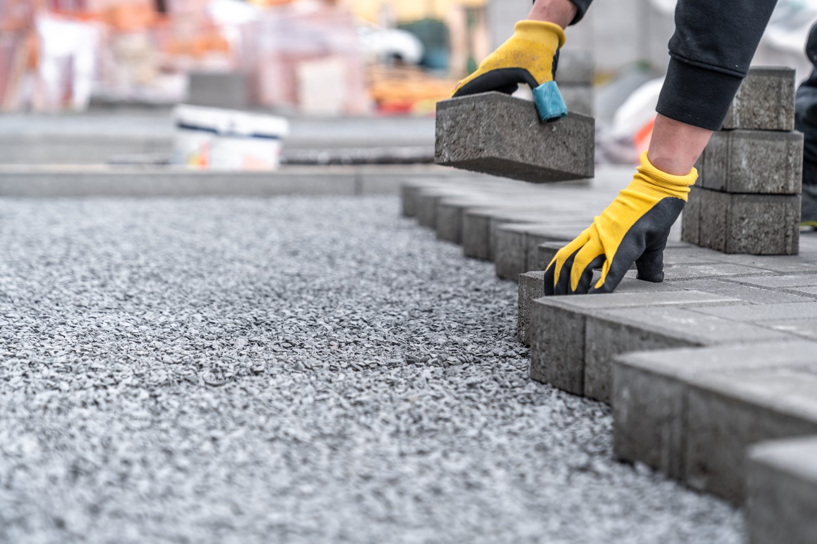 Block paving driveway
